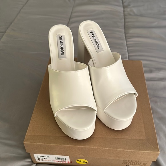 Steve Madden Shoes - Steve Madden Jungle White Platform